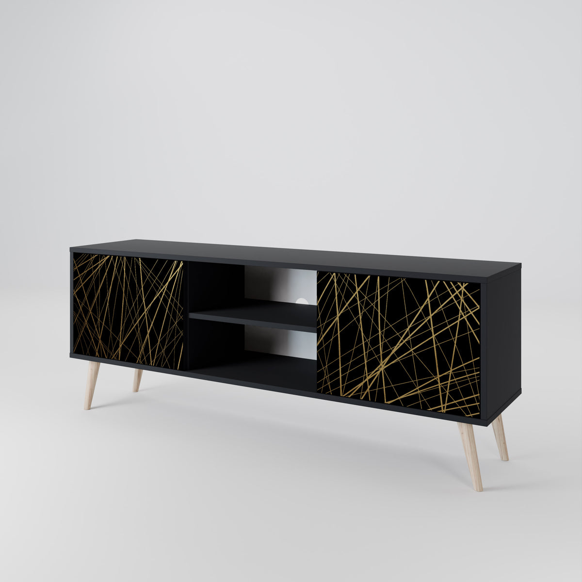 BRIGHT MESH Mueble de TV de 2 Puertas