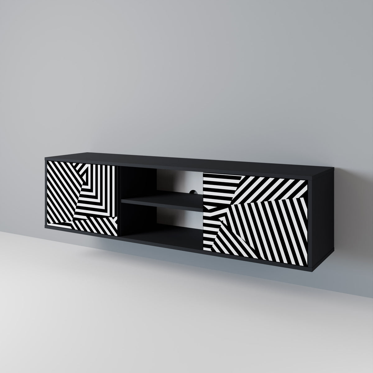 ILLUSIONARY LATTICE Mueble de TV de 2 Puertas