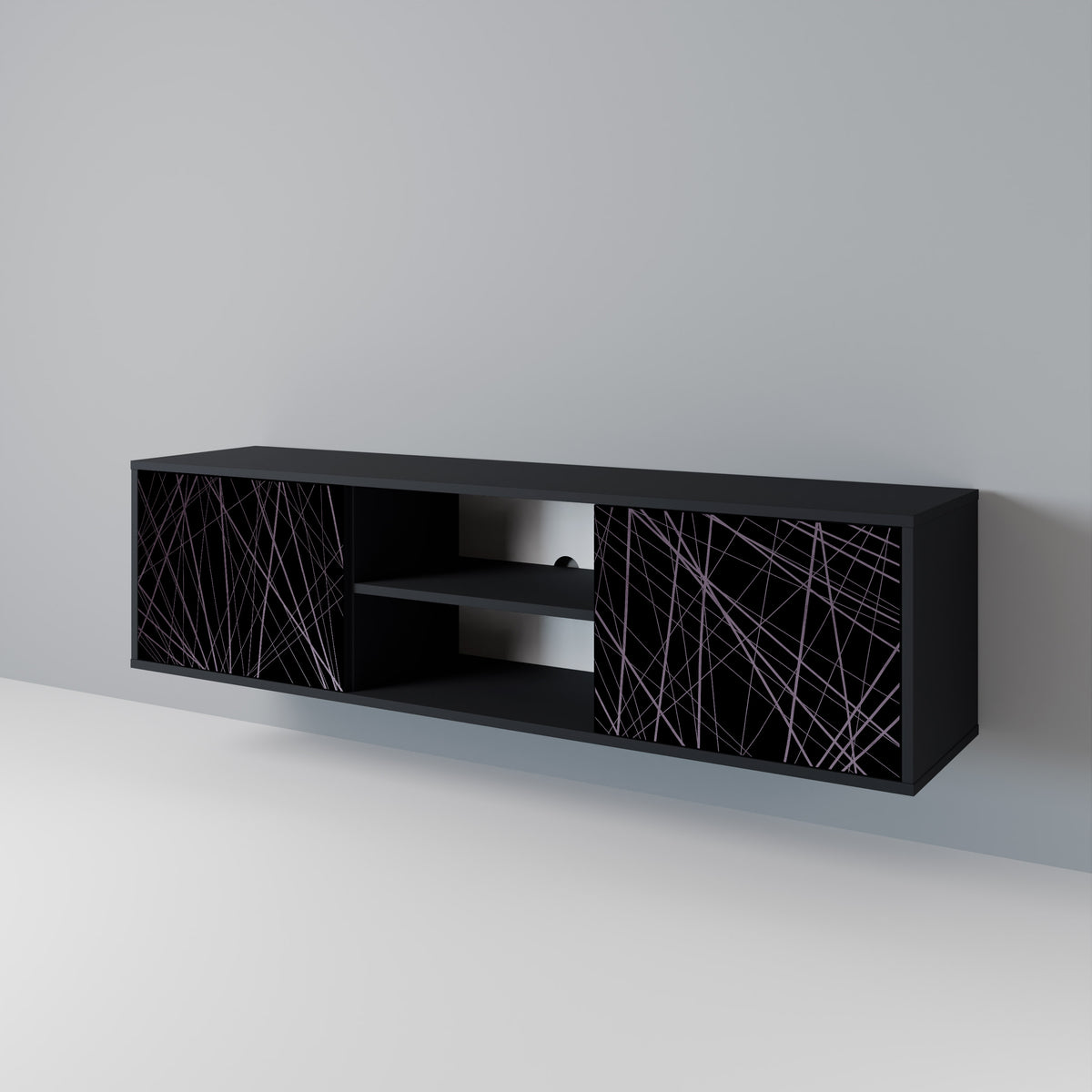 SHIMMER SPIDERGRAM Mueble de TV de 2 Puertas