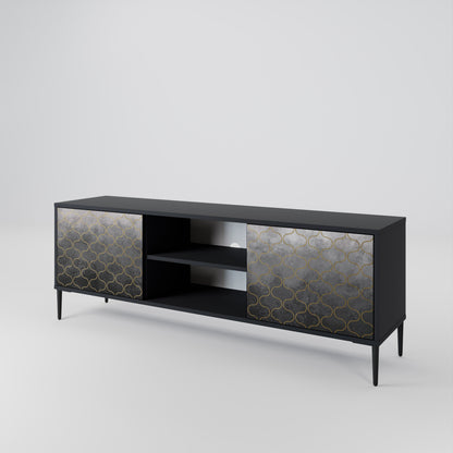 TESSELATED GRAYISH Mueble de TV de 2 Puertas