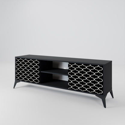 TESSELATED BLACKNESS Mueble de TV de 2 Puertas
