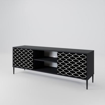 TESSELATED BLACKNESS Mueble de TV de 2 Puertas