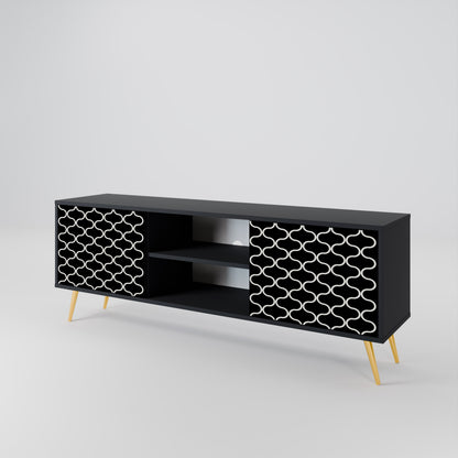 TESSELATED BLACKNESS Mueble de TV de 2 Puertas