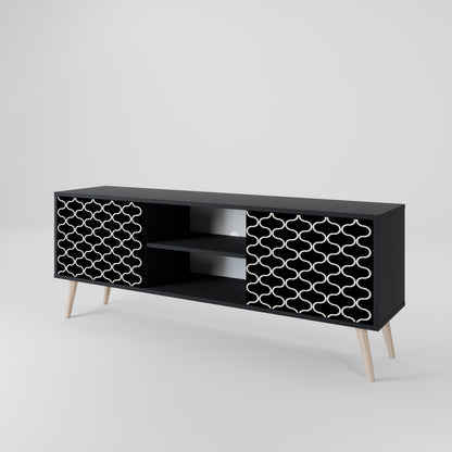 TESSELATED BLACKNESS Mueble de TV de 2 Puertas