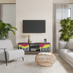 PIANO FANTASY 2-Door TV Stand in Black Finish