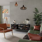 POLYGON VERVE 2-Door TV Stand in Black Finish