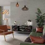 POLYGON VERVE 2-Door TV Stand in Black Finish