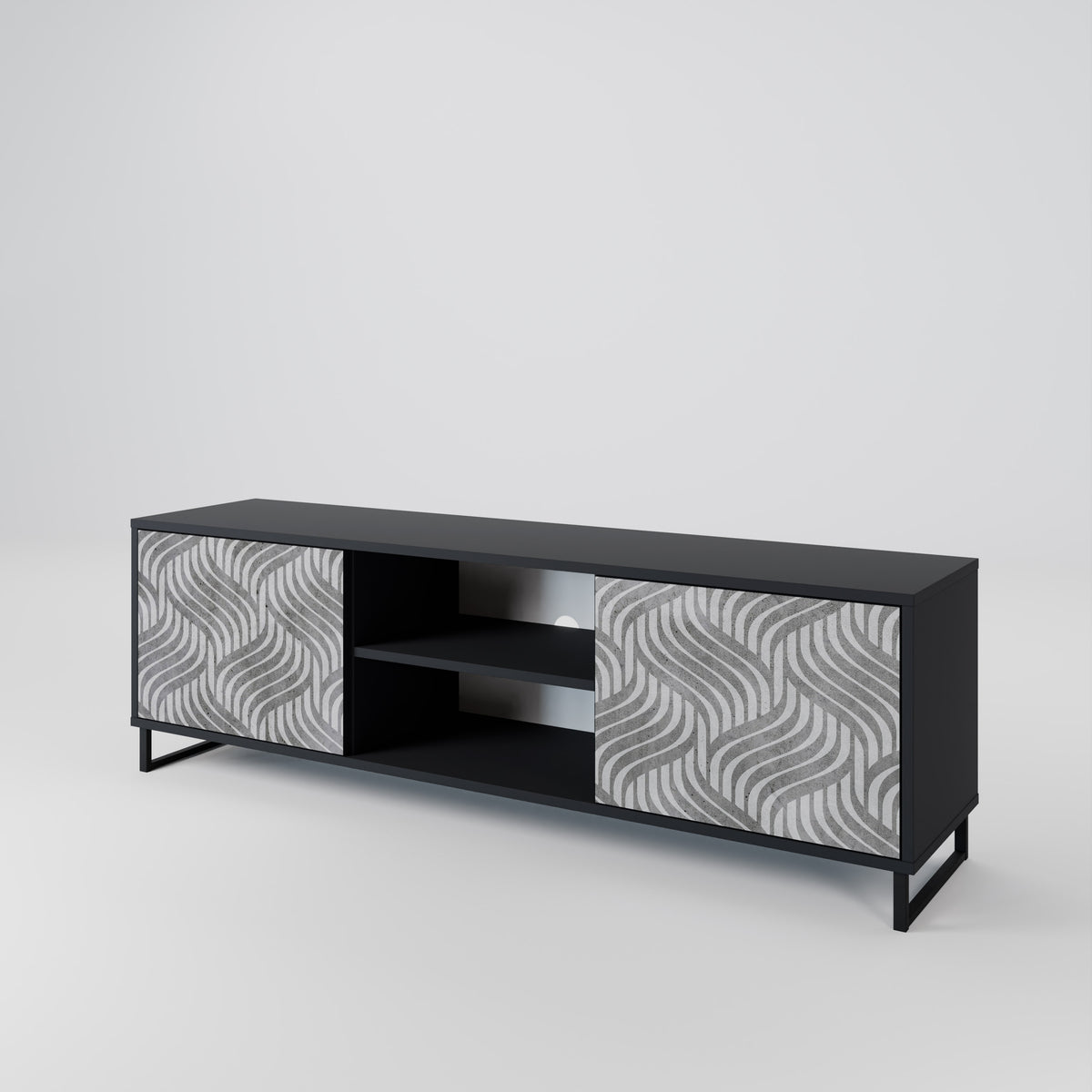 CONCRETE MOVEMENT Mueble de TV de 2 Puertas