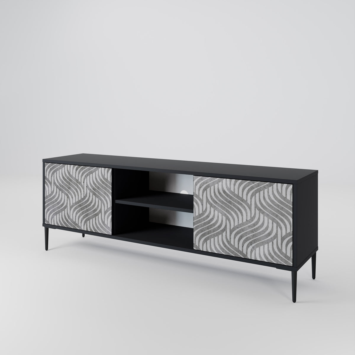 CONCRETE MOVEMENT Mueble de TV de 2 Puertas