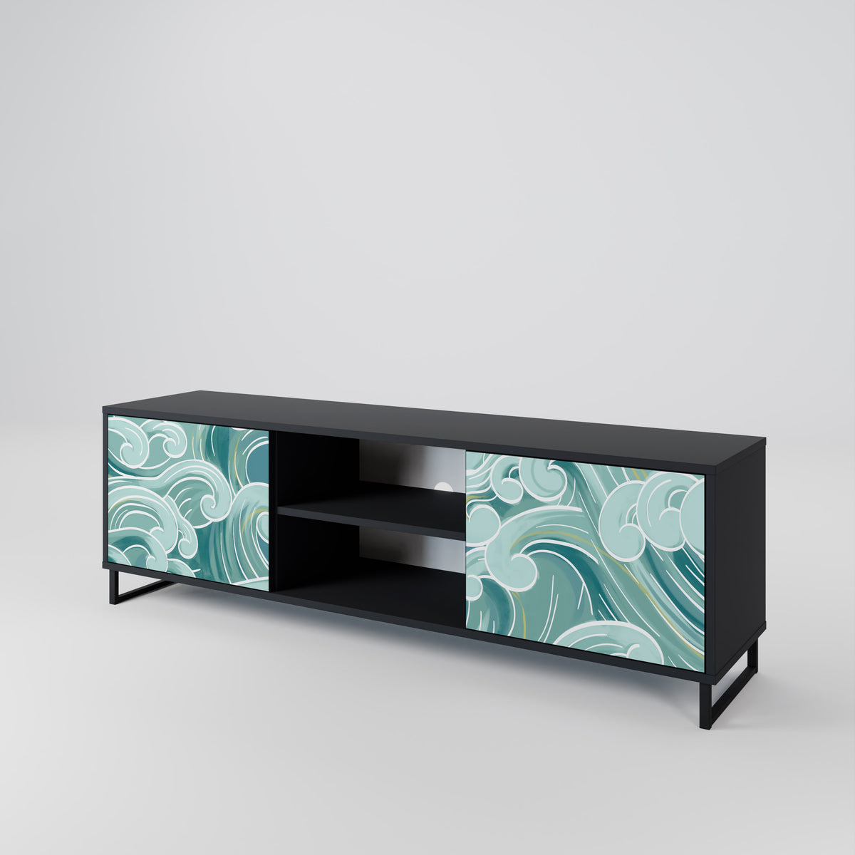 ASIAN SWAY Mueble de TV de 2 Puertas