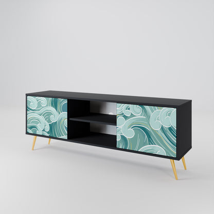 ASIAN SWAY Mueble de TV de 2 Puertas