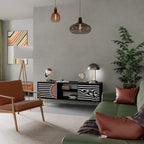 SPECTRA SHOWCASE 2-Door TV Stand in Black Finish