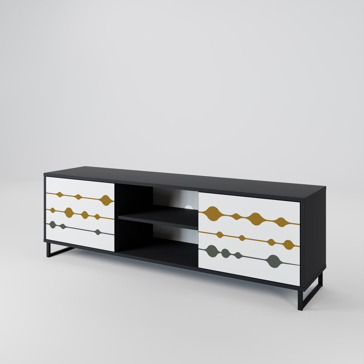 VIVID TONE Mueble de TV de 2 Puertas