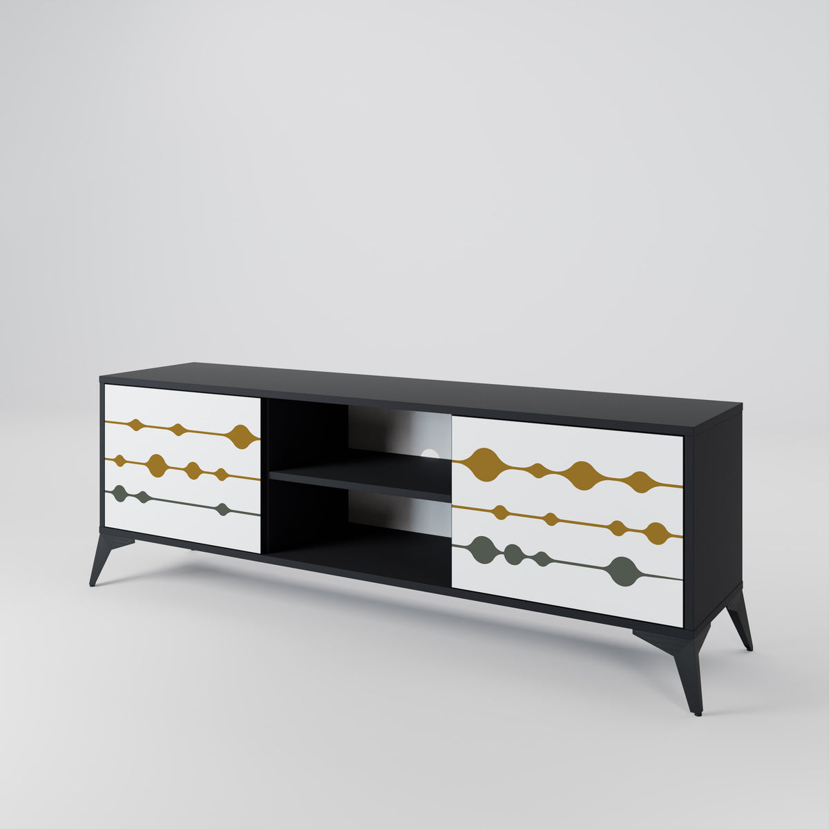 VIVID TONE Mueble de TV de 2 Puertas