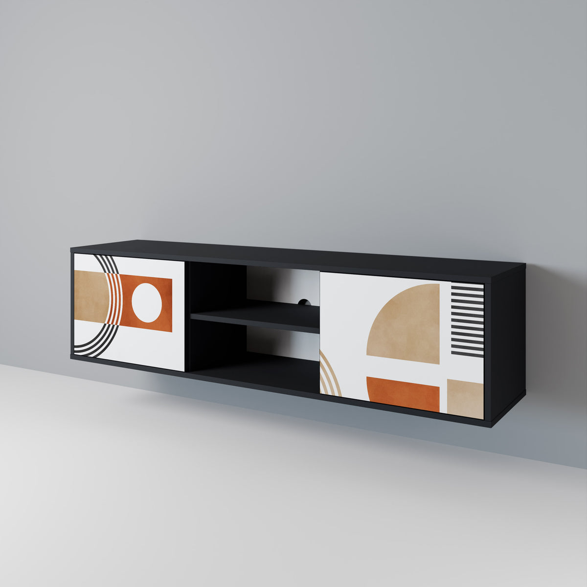 CIRCLE RHYTM Mueble de TV de 2 Puertas