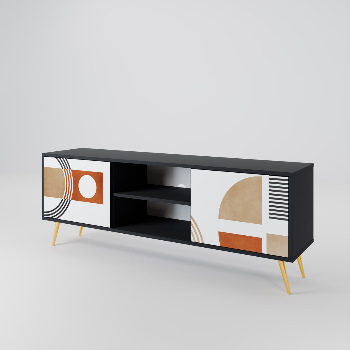 CIRCLE RHYTM Mueble de TV de 2 Puertas