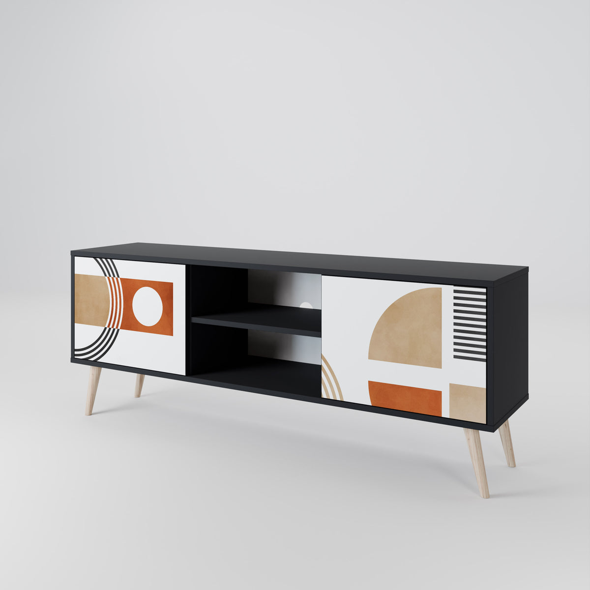 CIRCLE RHYTM Mueble de TV de 2 Puertas