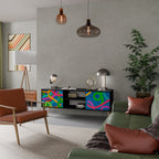 STREAMER TANGLE Mueble de TV de 2 Puertas en Acabado Negro