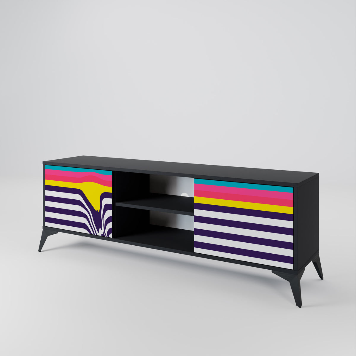 TONE COLLAPSE Mueble de TV de 2 Puertas