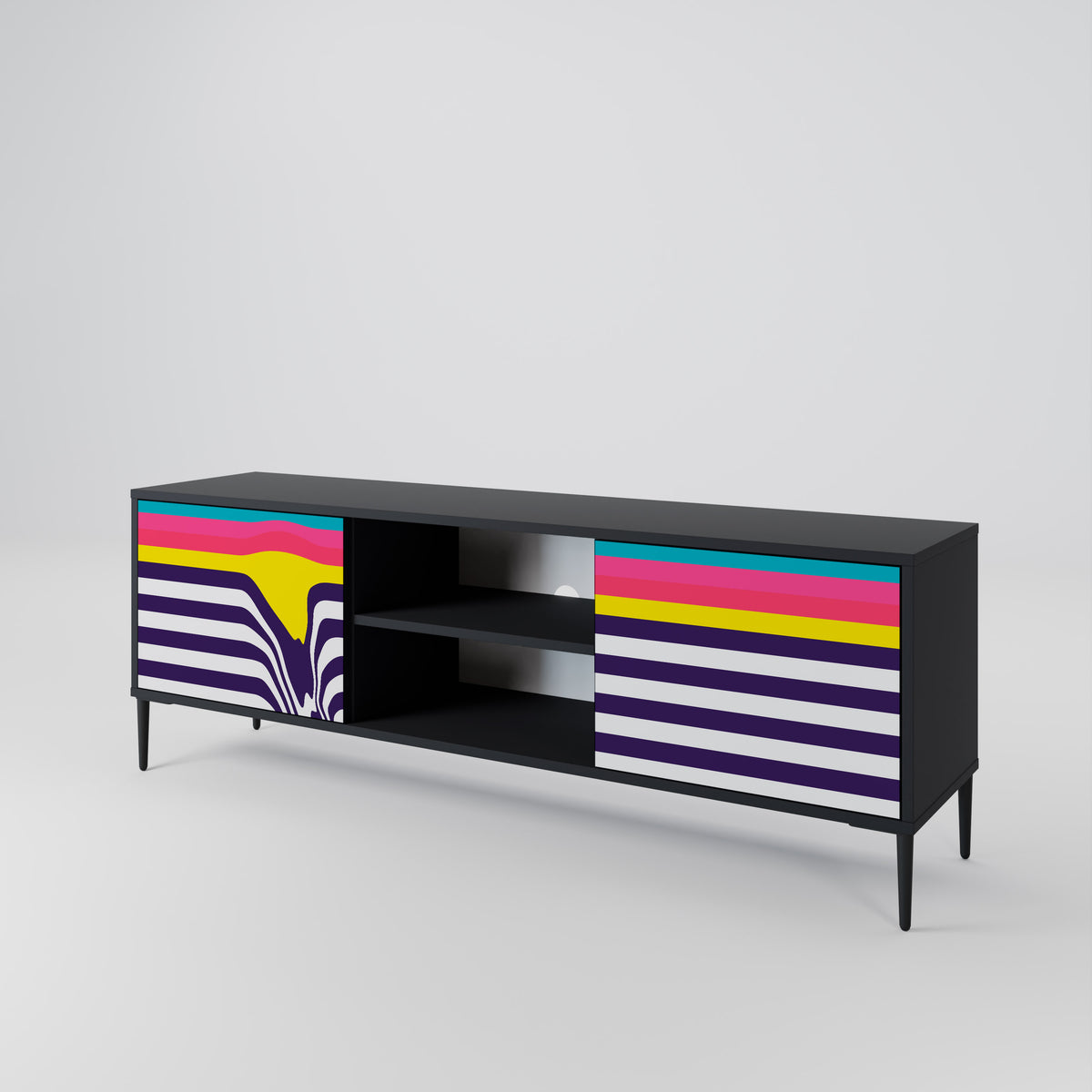 TONE COLLAPSE Mueble de TV de 2 Puertas