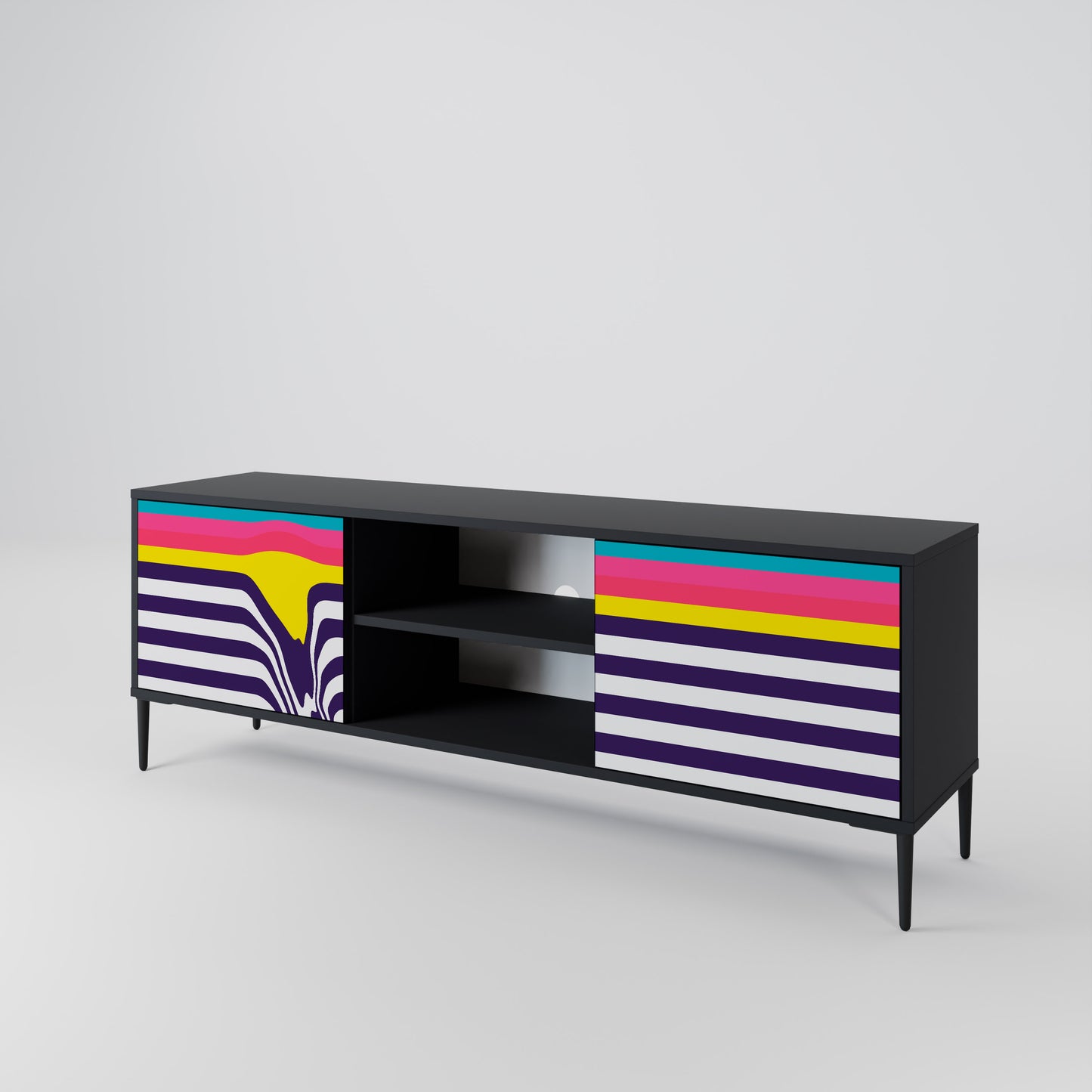 TONE COLLAPSE Mueble de TV de 2 Puertas