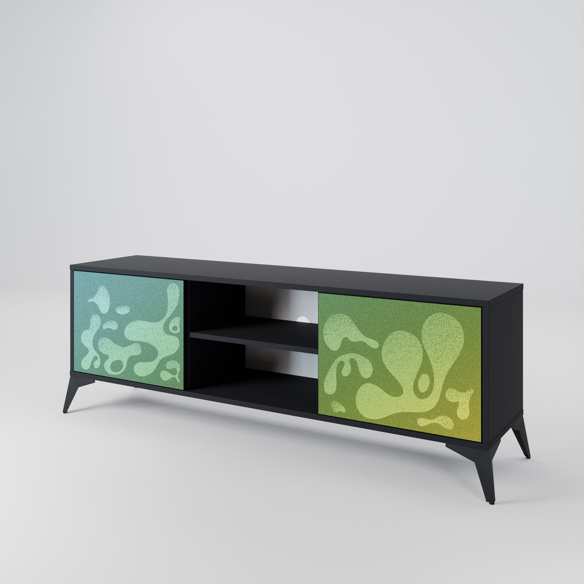 IRREGULAR BLUE Mueble de TV de 2 Puertas
