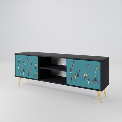 COLLECTIVE STREAM Mueble de TV de 2 Puertas