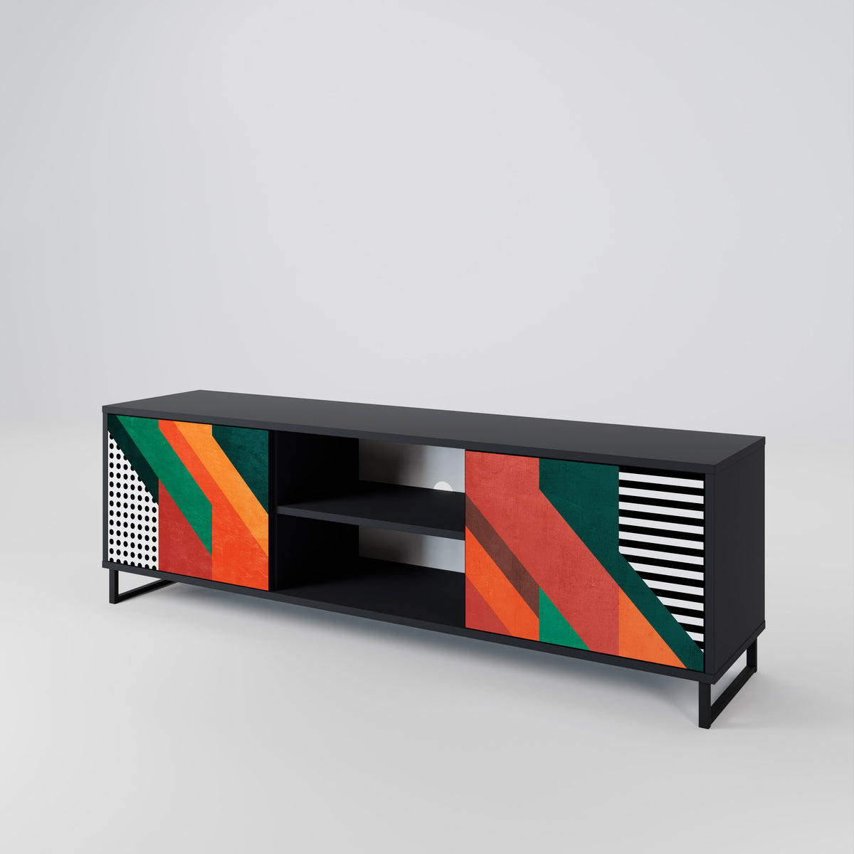 MAKESHIFT ARTISTRY Mueble de TV de 2 Puertas