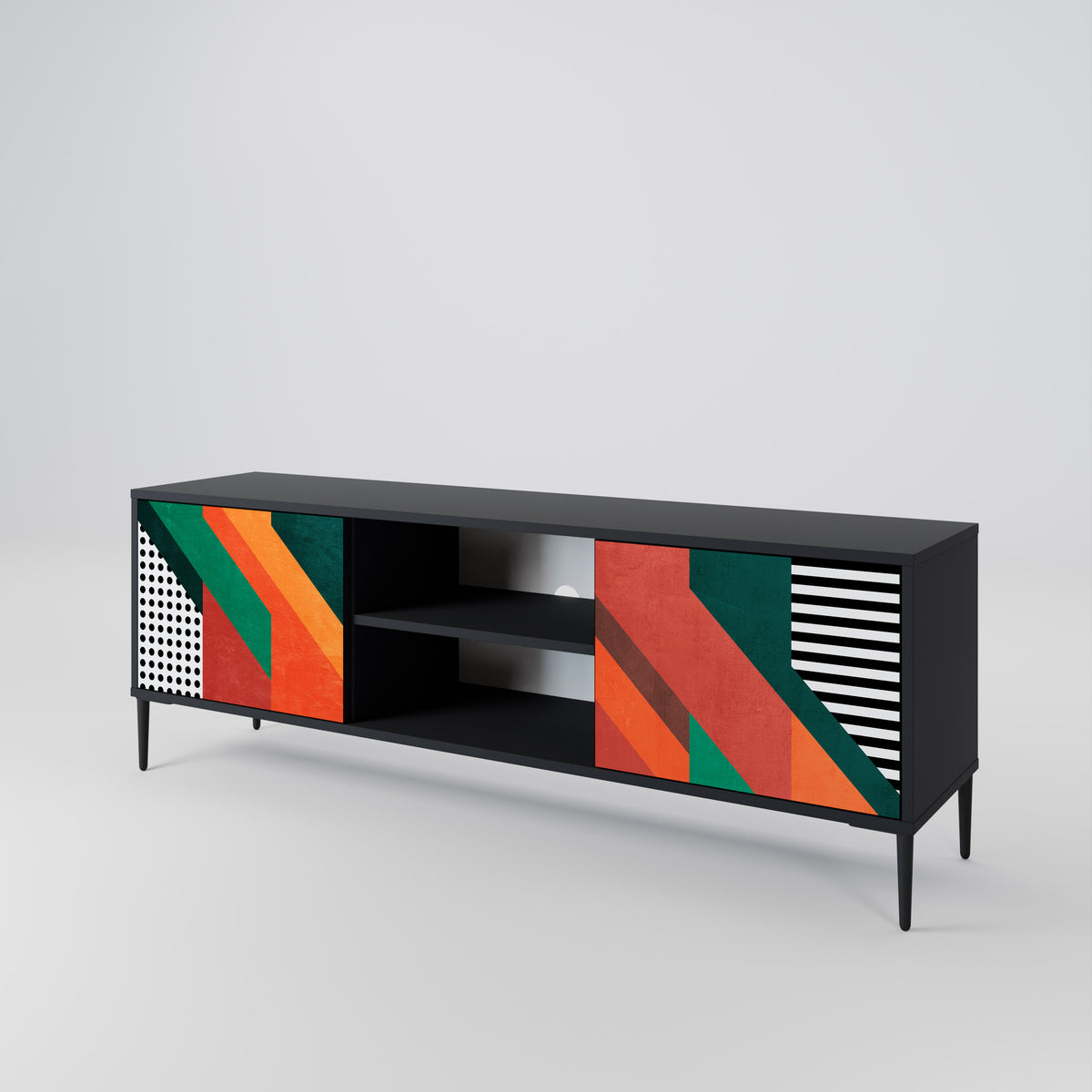 MAKESHIFT ARTISTRY Mueble de TV de 2 Puertas