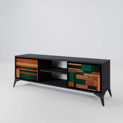EARTHY FIGURES Mueble de TV de 2 Puertas