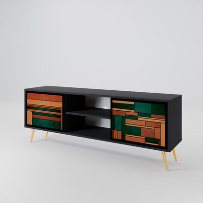 EARTHY FIGURES Mueble de TV de 2 Puertas