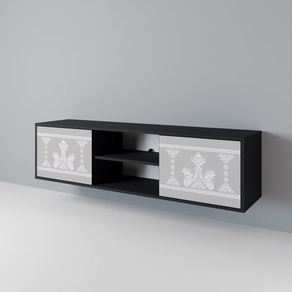 THAI GRAY Mueble de TV de 2 Puertas