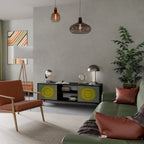 SUNSHINE EULOGY 2-Door TV Stand in Black Finish