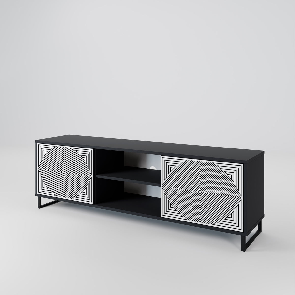POLYGON ILLUSION Mueble de TV de 2 Puertas