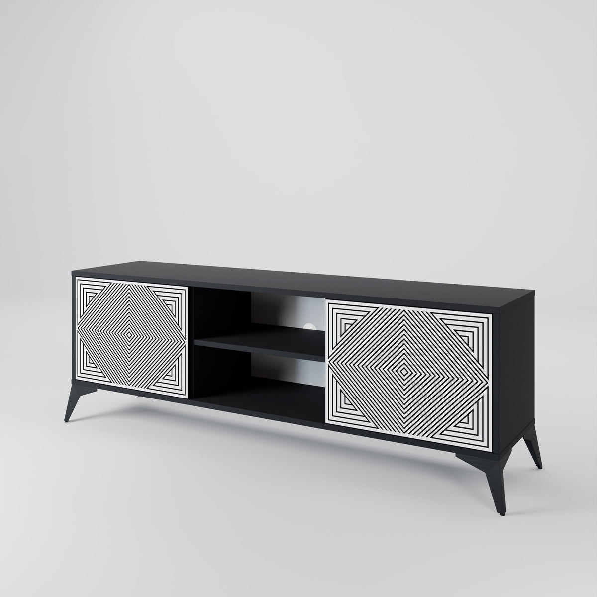 POLYGON ILLUSION Mueble de TV de 2 Puertas