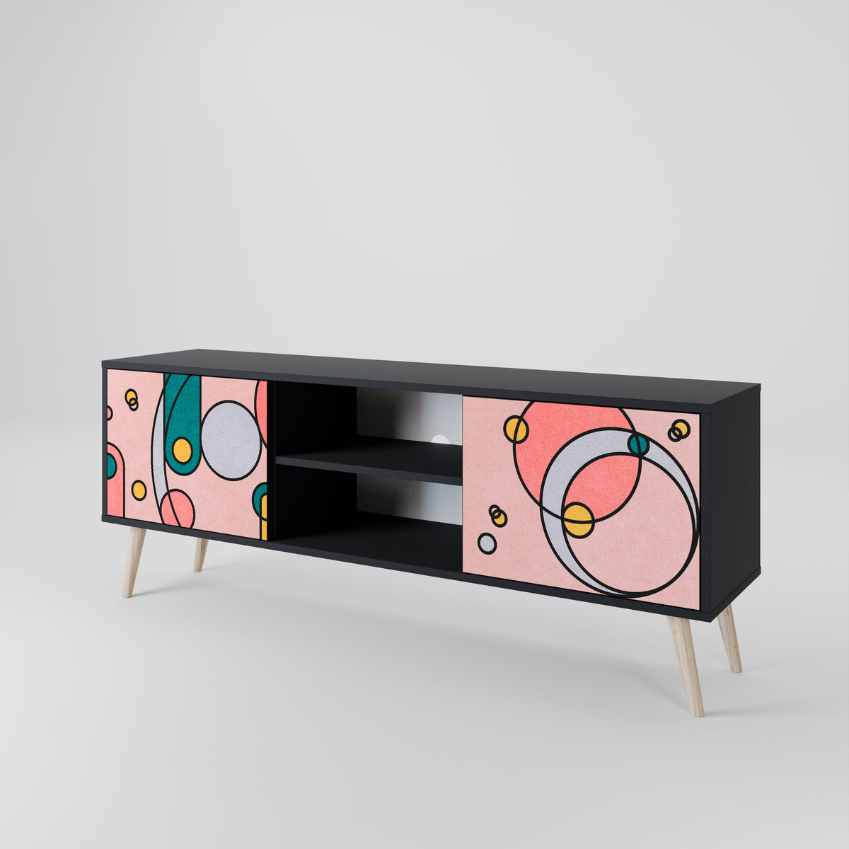 GOSSAMER ECHOES Mueble de TV de 2 Puertas