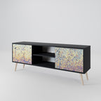 MOSAIC OF COLORS Mueble de TV de 2 Puertas en Acabado Negro