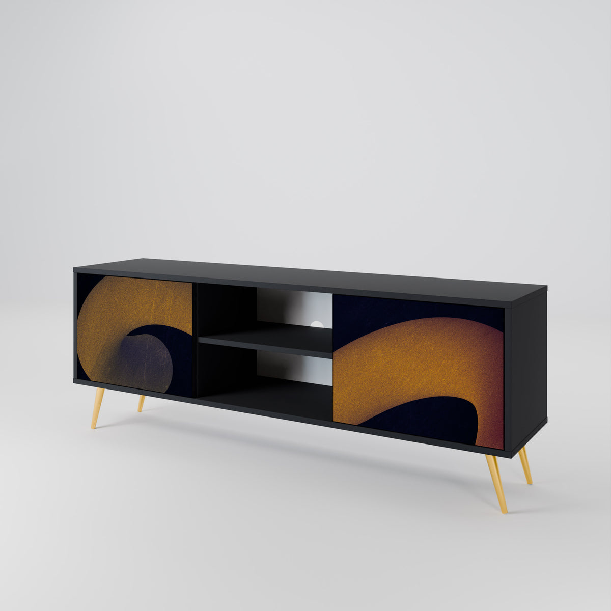 HOLLOW TIME Mueble de TV de 2 Puertas