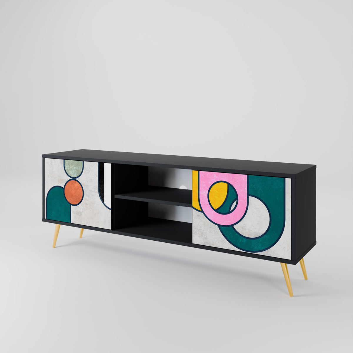 COOL STORY Mueble de TV de 2 Puertas