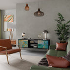 SPECTRUM SPLENDOR 2-Door TV Stand in Black Finish