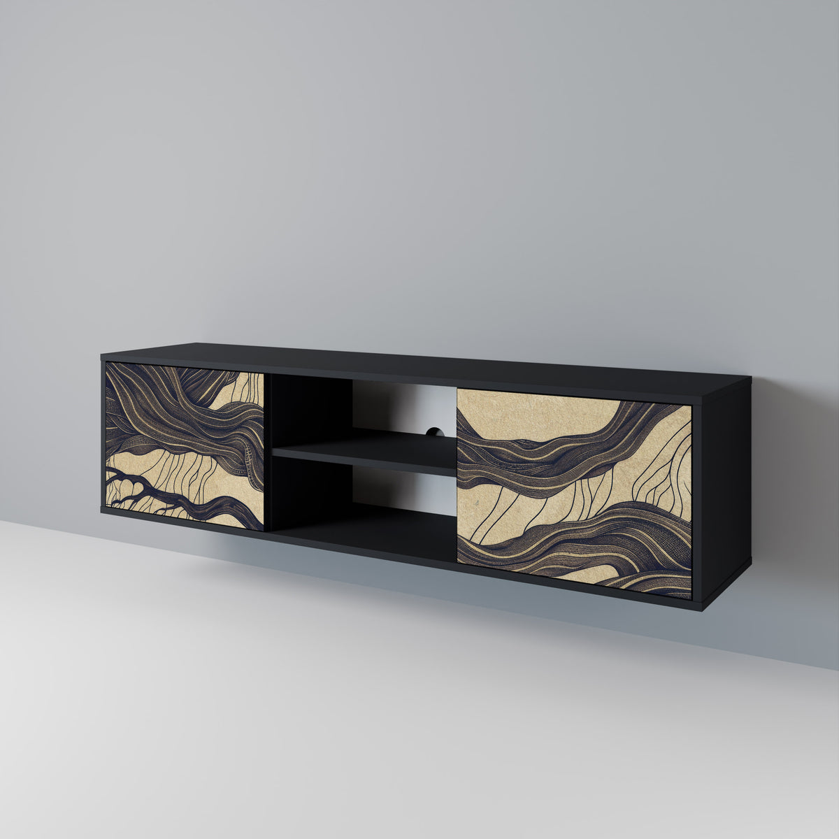 UNIFIED FRAGMENTS Mueble de TV de 2 Puertas