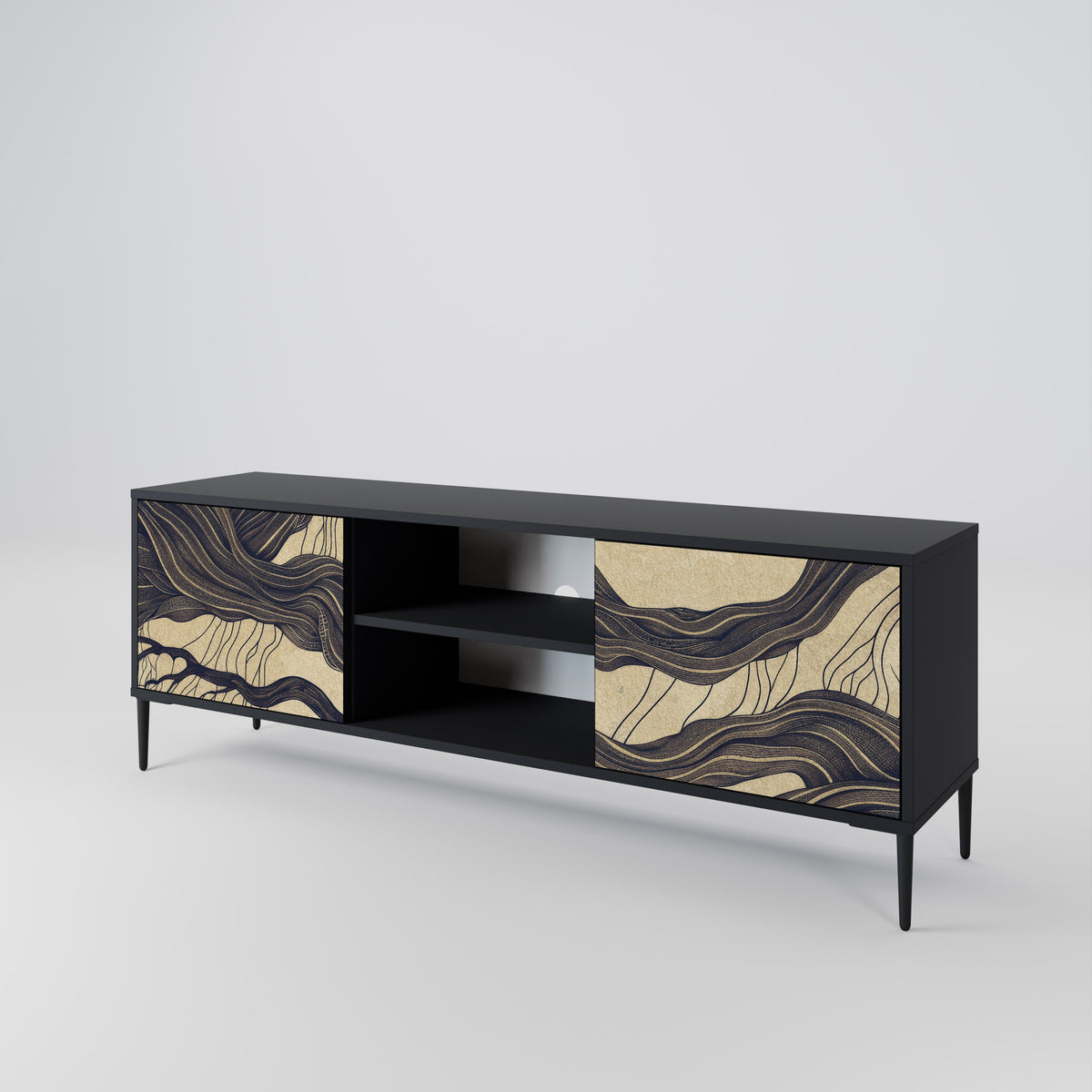 UNIFIED FRAGMENTS Mueble de TV de 2 Puertas
