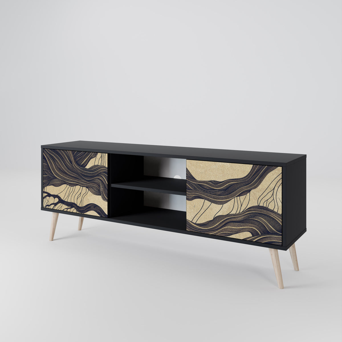 UNIFIED FRAGMENTS Mueble de TV de 2 Puertas