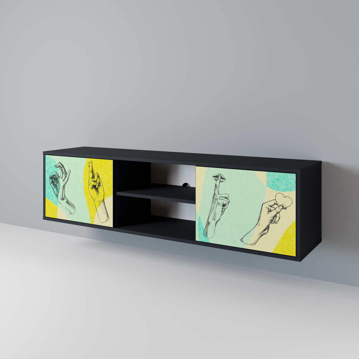 BODY LANGUAGE Mueble de TV de 2 Puertas
