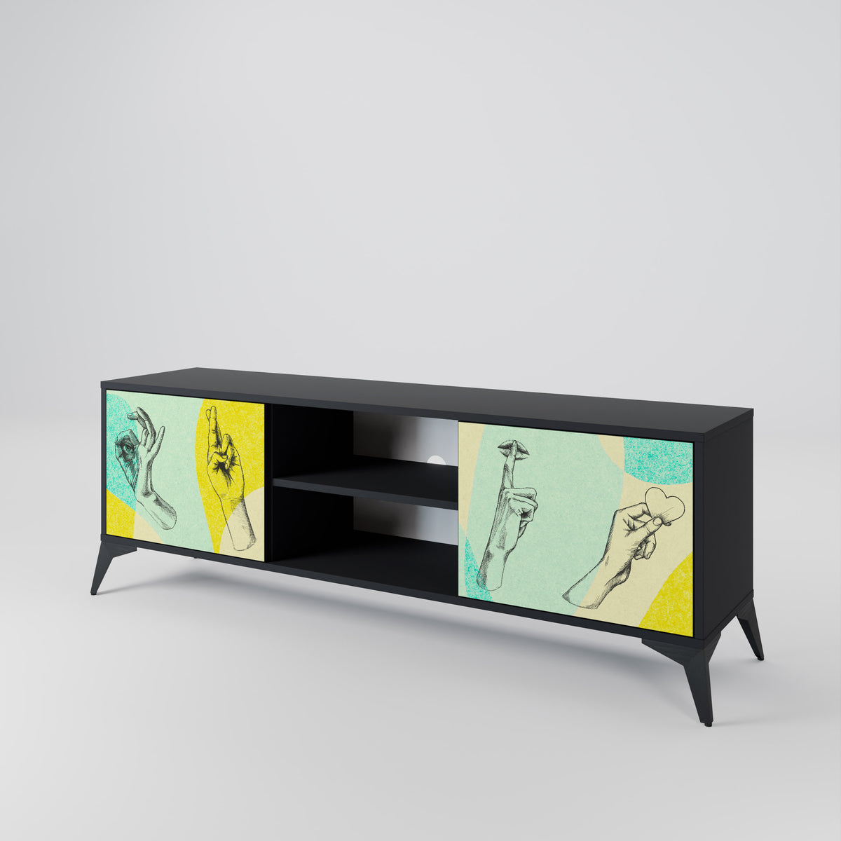 BODY LANGUAGE Mueble de TV de 2 Puertas