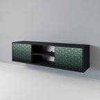 ORNAMENTAL GLIMMER 2-Door TV Stand in Black Finish