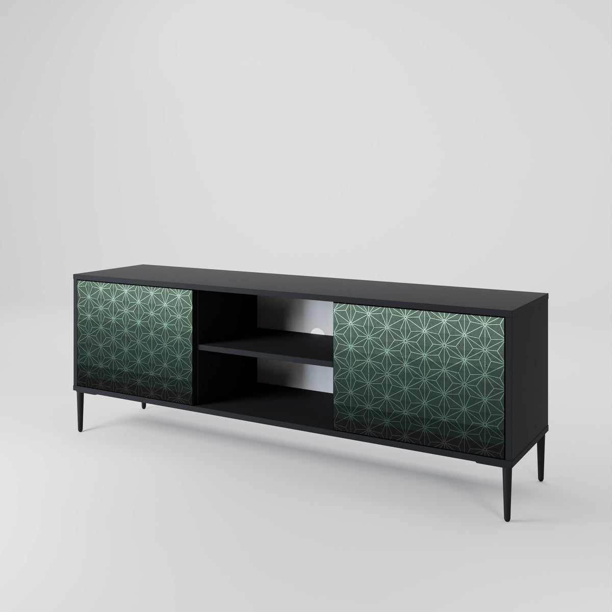 ORNAMENTAL GLIMMER Mueble de TV de 2 Puertas