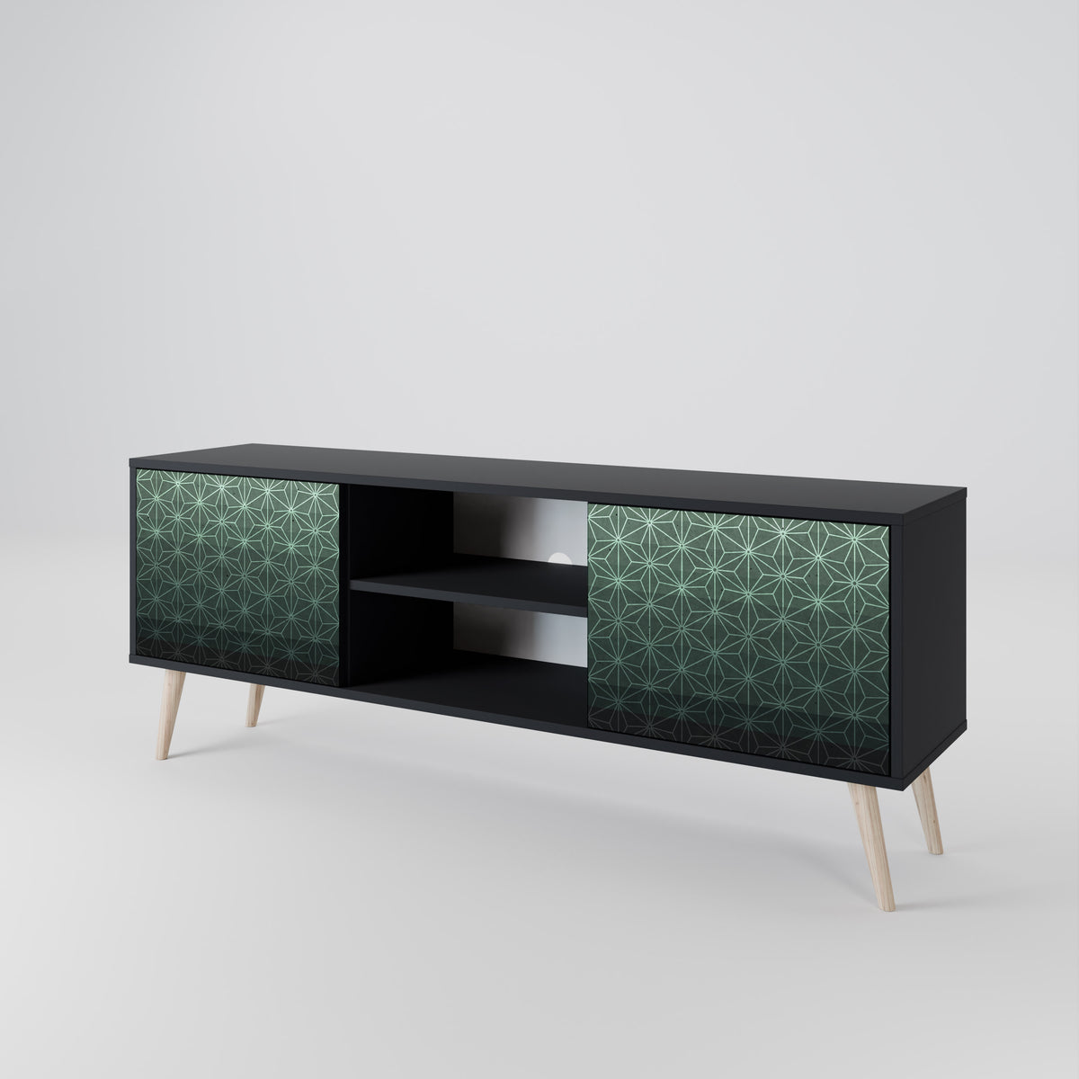 ORNAMENTAL GLIMMER Mueble de TV de 2 Puertas