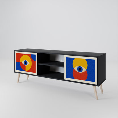 GEOMETRIC EYES Mueble de TV de 2 Puertas