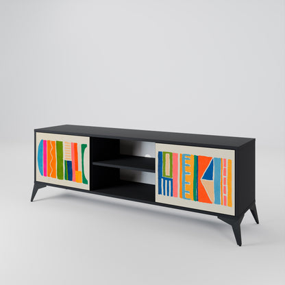 GEOMETRIC SHINE Mueble de TV de 2 Puertas